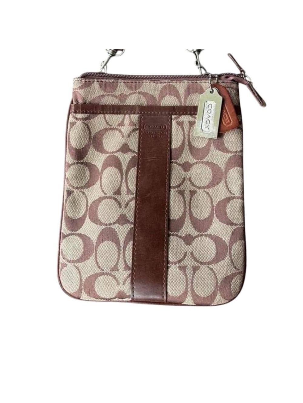 Vintage Coach Signature Canvas & Leather Swingpack Crossbody Bag – Y2K